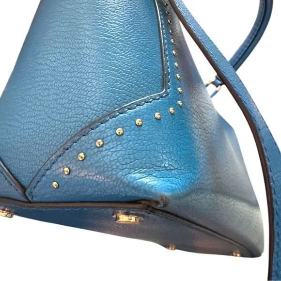 Henri Bendel Stanton Studded Top Handle Satchel Multiway Bag - Picture 6 of 12